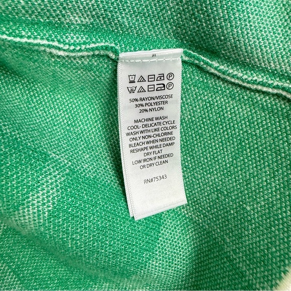 Cynthia Rowley Green Plaid Sweater Womens Small Button Front Pockets Preppy - Picture 6 of 7